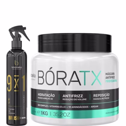 Borabella Fluido Escova Brush 300ml + Máscara Bóratx 1kg