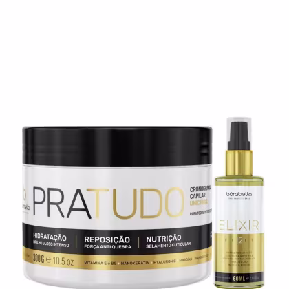 Imagem do produto Borabella Máscara Capilar Pratudo 300g + Elixir 12 Oils 60ml