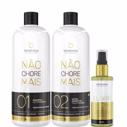 Borabella Não Chore Mais 2x1 Litro + Elixir 12 Óleos 60ml