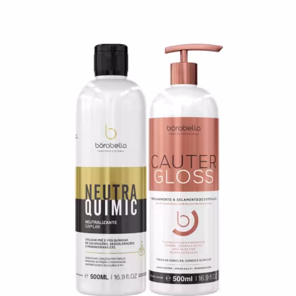 Neutralizante Borabella NeutraQuimic + Tratamento Cauter Gloss 500ml cada
