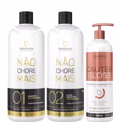 Imagem do produto Borabella Não Chore Mais Kit 2x1 Litro + Cauter Gloss 500ml