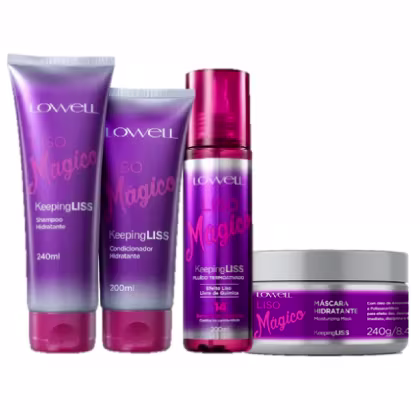 Imagem do produto Kit Lowell Liso Mágico Keeping Liss (4 Produtos)