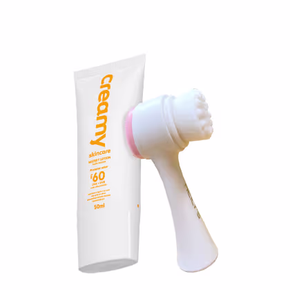 Imagem do produto Kit Creamy Watery Lotion FPS 60 e Escova de Limpeza Facial 2 em 1 (2 produtos)