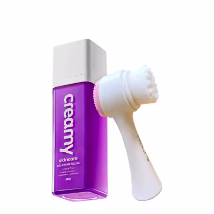 Imagem do produto Kit Creamy Skincare Gel Creme Retinol 0,3 Antirrugas e Escova de Limpeza Facial 2 em 1 (2 produtos)