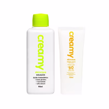 Imagem do produto Kit Facial Creamy - Watery Lotion Protetor Solar Fps60 50 ml + Ácido Tranexamico 90 ml