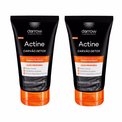 Imagem do produto Kit Darrow Actine Carvão Detox – 2 Gel De Limpeza Esfoliante 100g