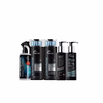 Imagem do produto Kit Truss Ultra Hydration - Shampoo 300ml + Condicionador 300ml + Uso obrigatório 260 ml + Night Spa 250ml + Hair Protector 250ml