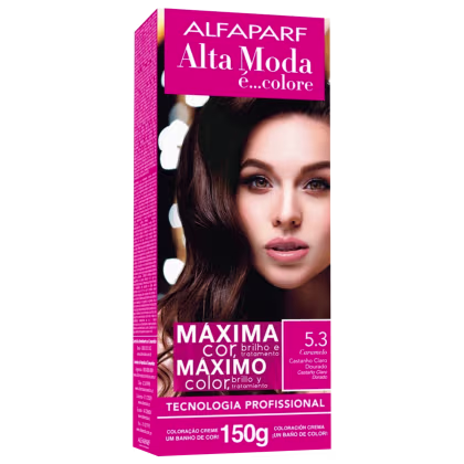 Imagem do produto Alta Moda é... Colore 5.3 Castanho Claro Dourado - Coloração Permanente 150g