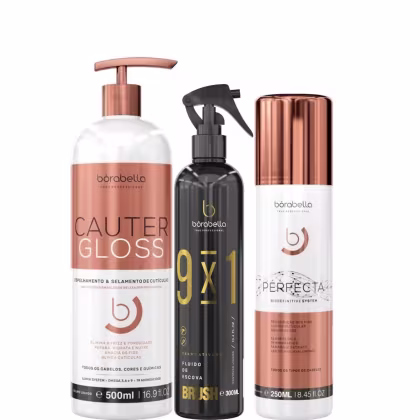Imagem do produto Borabella Cauter Gloss 500ml + Fluido 300ml + Perfecta 250ml