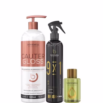Imagem do produto Borabella Cauter Gloss 500ml + Fluido 300ml + Óleo Argan 7ml