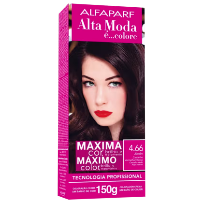Imagem do produto Alta Moda é... Colore 4.66 Castanho Vermelho Intenso - Coloração Permanente 150g