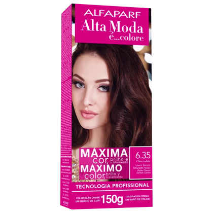 Imagem do produto Alta Moda é... Colore 6.35 Louro Escuro Dourado Acaju - Coloração Permanente 150g