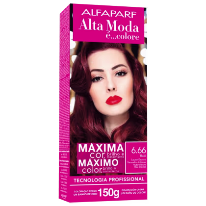 Imagem do produto Alta Moda é... Colore 6.66 Louro Escuro Vermelho Intenso - Coloração Permanente 150g