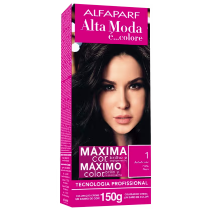 Imagem do produto Alta Moda é... Colore Jabuticaba 1 Preto - Coloração Permanente 150g
