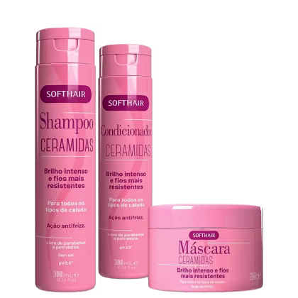 Kit Soft Hair Ceramidas com 3 Produtos
