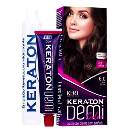 Imagem do produto Keraton Demi Color 6.0 Louro Escuro - Tonalizante 40g