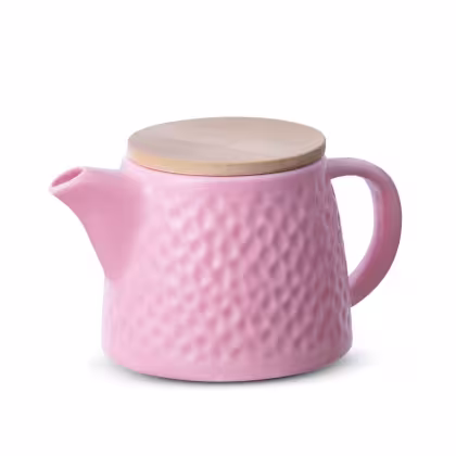 Imagem do produto Bule de Chá de Cerâmica com Infusor Knit Duo Teapot Moncloa Rosa 550ml