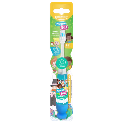 Imagem do produto ESCOVA DE DENTE INFANTIL FLASH MUNDO BITA Cor:Azul