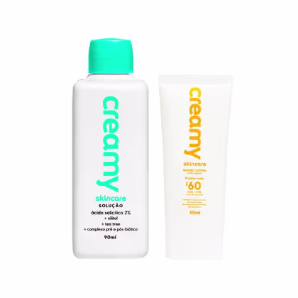 Imagem do produto Kit Facial Creamy - Watery Lotion Protetor Solar Fps60 50 ml + Ácido Salicilico 90 ml