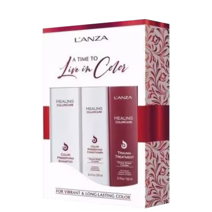 Kit L'Anza Healing ColorCare Tripla Ação, 3 produtos.