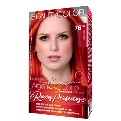 Imagem do produto BeautyColor Ruivos Perfeitos 76.66 Ruivo Ariel - Coloração Permanente