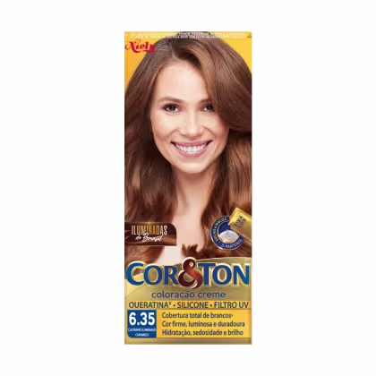 Imagem do produto Niely Cosméticos Cor & Ton Iluminadas Do Brasil 6.35 Castanho Caramelo - Coloração Permanente 135g
