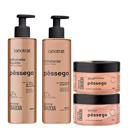 Imagem do produto Kit Banho Perfumado Pêssego Labotrat Dia A Dia Corpo E Rosto