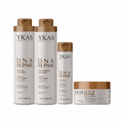 Imagem do produto Ykas Dna Repair Shampoo + Condicionador 1L + Máscara 250g + Leave-in 250ml