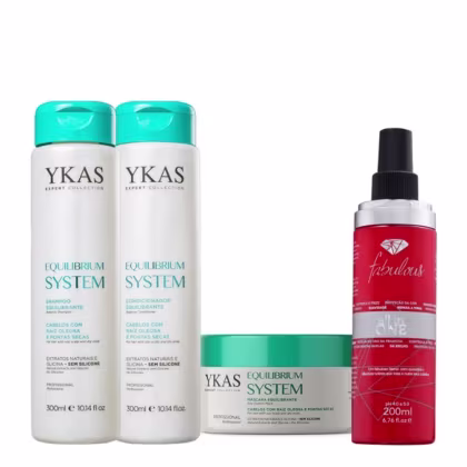 Imagem do produto Ykas Equilibrium System Kit Pequeno Completo +  Fabulous Hair All in One