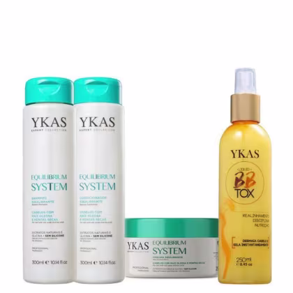 Imagem do produto Ykas Equilibrium System Kit Pequeno Completo +  Ykas BBtox Líquido Desmaia Cabelo 250ml