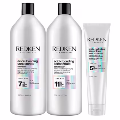 Imagem do produto Redken Acidic Bonding Concentrate Shampoo + Condicionador 1L + Concentrate Leave-in 150ml