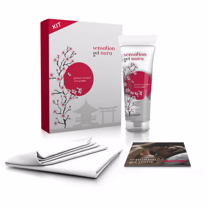 Imagem do produto Kit Sensual para Massagem Nuru Sensation Gel 220ml