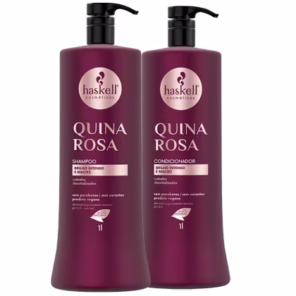 Imagem do produto Kit Shampoo e Condicionador Haskell Quina Rosa 1L