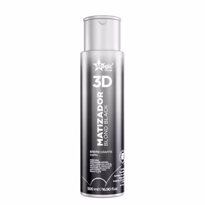 Matizador Capilar Magic Color 3D Blond Black Efeito Grafite, 500ml.