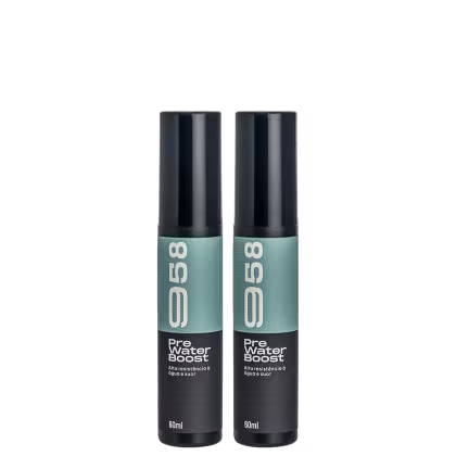 Kit com loções protetoras Pre Water Boost, da marca 958.