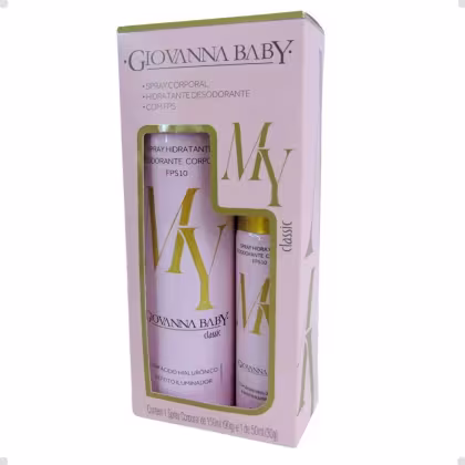 Imagem do produto Kit Spray Giovanna Baby Desodorante Corporal Classic FPS10 Com 2