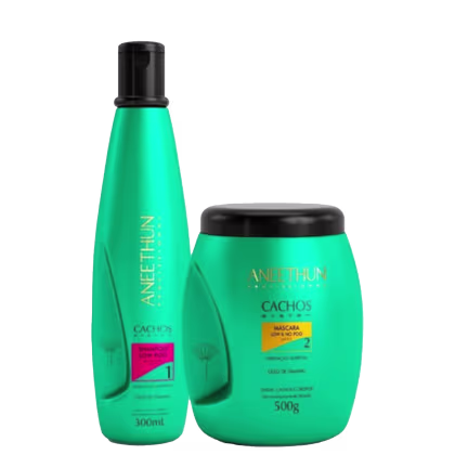 Imagem do produto Kit Aneethun Cachos System Shampoo Low Poo + Máscara