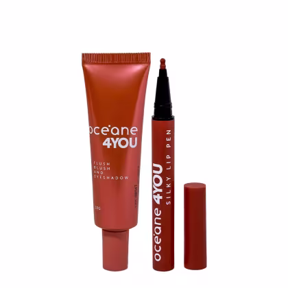 Imagem do produto Kit Océane 4you Flush Bright Joy Blush Sombra  e Pen Mauve Caneta Delineadora Labial (2 produtos)