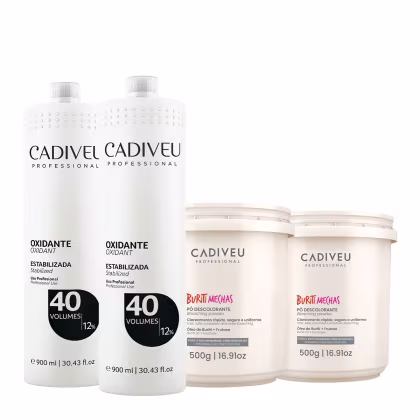 Imagem do produto Kit Cadiveu Professional Extra Oxidante 40v e Extra Buriti Mechas (4 produtos)