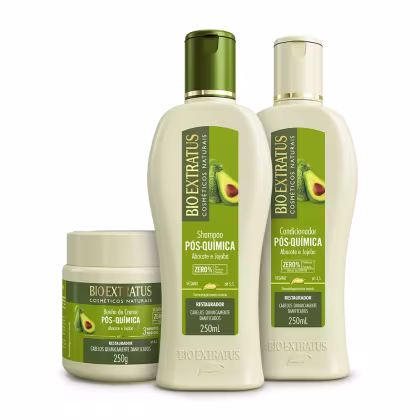Imagem do produto Kit Bio Extratus Pós Química Sh. + Cond. + Banho de Creme 250mL/g