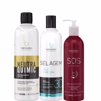Imagem do produto Borabella NeutraQuimic 500ml + Selagem 3D 350ml + SOS 240ml