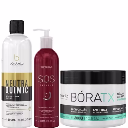 Imagem do produto Borabella NeutraQuimic 500ml + SOS + Máscara Bóratx 300g