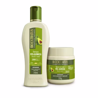 Imagem do produto Kit Bio Extratus Pós Química Shampoo + Banho de Creme 250mL/g