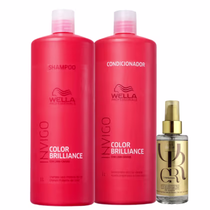 Imagem do produto Kit Wella Professionals Invigo Color Brilliance Oil Reflections Trio Salon Shine (3 Produtos)