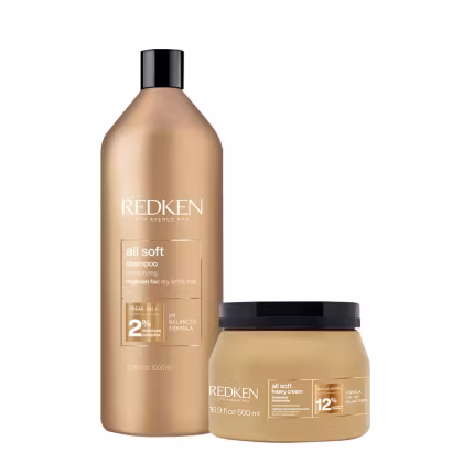 Imagem do produto Kit Redken All Soft Shampoo Litro e Máscara G (2 produtos)