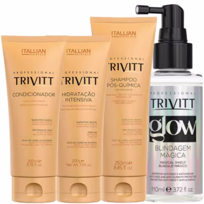 Imagem do produto Trivitt - Kit Finalizador Glow Trivitt 110ml Antifrizz + Kit Homecare Trivitt Com Hidratação
