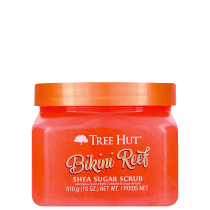 Esfoliante Corporal de Tree Hut da linha Bikini Reef Shea Sugar Scrub.