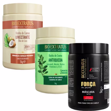 Imagem do produto Cronograma Capilar Bio Extratus  Antiqueda+Umectante+Pimenta