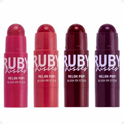 Imagem do produto Kit Blush em Stick Ruby Kisses Melon Pop! Com 4