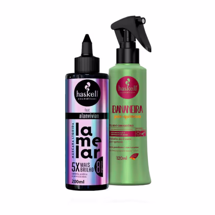 Imagem do produto Máscara Lamelar Haskell 5x Brilho 200ml + Fluido Bananeira